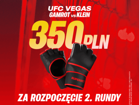 Bonus 350 PLN za rozpoczęcie 2. rundy w walce Mateusz Gamrot – Ludovit Klein na gali UFC Vegas 107