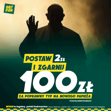 Postaw 2 zł i zgarnij 100 zł za poprawny typ na nowego papieża