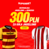 Bonus 300 PLN za gola Jagiellonii Białystok w meczu z Cracovią