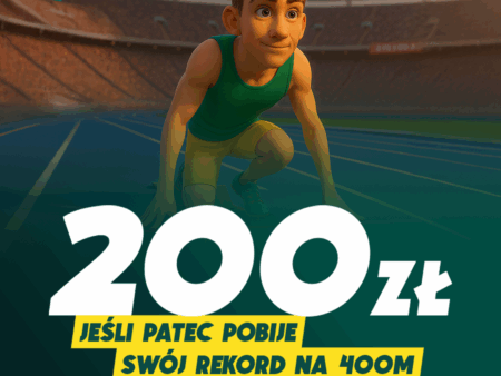 200 ZŁ, JEŚLI PATEC POBIJE SWÓJ REKORD NA 400M