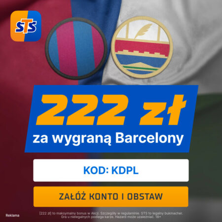 🇪🇸 LA LIGA! Nowy Bonus Powitalny STS: 660 PLN + Ekstra 222 PLN na Real/Barcę!