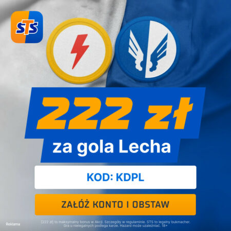 ⚽ GOL W LIDZE KONFERENCJI! STS: 660 PLN + Ekstra 222 PLN za Gola Lecha lub Jagiellonii!