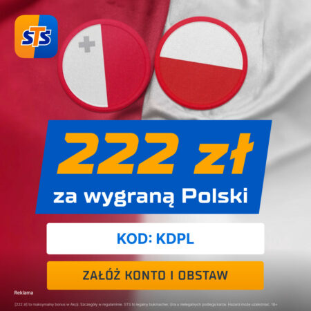 STS Bonus 660 PLN + Ekstra 222 PLN za Wygraną Polski z Maltą! Kod Promocyjny i Zasady