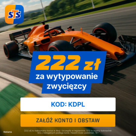 🏎️ F1 GP BRAZYLII! Nowy Bonus STS: 660 PLN + Ekstra 222 PLN za Zwycięzcę Wyścigu!