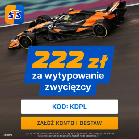 STS: Pakiet 660 PLN + 222 PLN na start! Kod KDPL na Zwycięzcę GP Kataru F1!