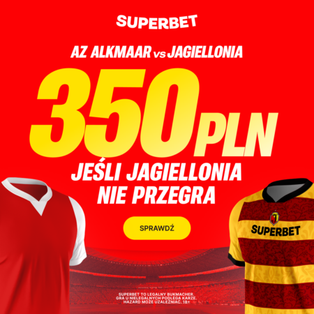 🎯 BEZPIECZNY BONUS 350 PLN! Postaw na X2 Jagiellonii (Nie przegra) w Lidze Konferencji!