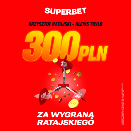 🎯 ŁATWY BONUS 300 PLN EKSTRA! Wygraj, gdy BIAŁECKI RZUCI 2 MAXY (180)! MŚ PDC!