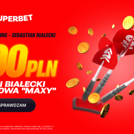 🎯 ŁATWY BONUS 300 PLN EKSTRA! Wygraj, gdy BIAŁECKI RZUCI 2 MAXY (180)! MŚ PDC!