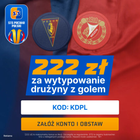 STS: Pakiet 660 PLN + 222 PLN na start! Kod KDPL na Puchar Polski!