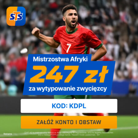 STS: Pakiet 660 PLN + 247 PLN na start! Kod KDPL na Puchar Narodów Afryki!