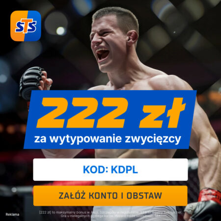 Bonus KDPL w STS: Zgarnij 660 PLN + Ekstra 222 PLN za zwycięzcę dowolnej walki na KSW 113!