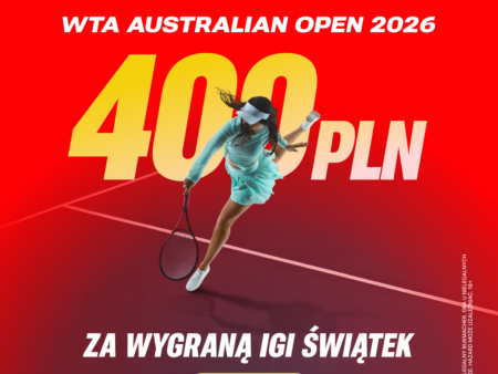 💰 AŻ 400 PLN za zwycięstwo Igi Świątek z Anną Kalinskayą! Mega Bonus od Superbet na AO 2026