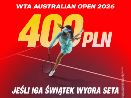 💰 AŻ 400 PLN za jednego seta Igi Świątek z Rybakiną! Mega Bonus od Superbet na Australian Open