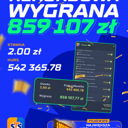 Trafił kurs 542 365 w STS! Postawił tylko 2 zł i rozbił bank [ZOBACZ KUPON]
