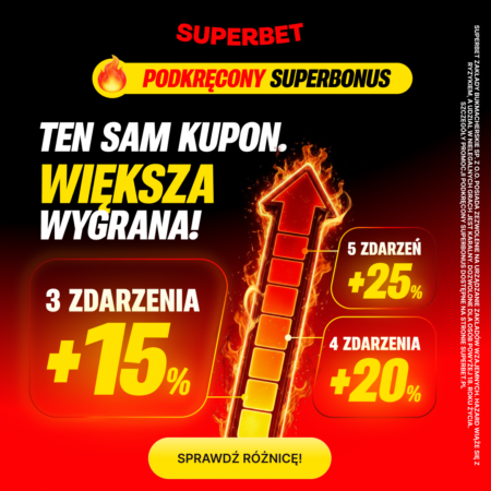 Ten sam kupon, większa wygrana! Podkręcony Superbonus w Superbet